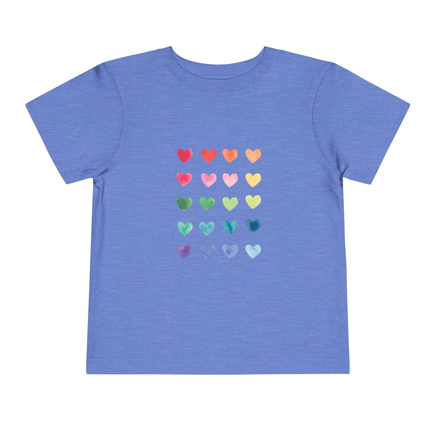Watercolor Hearts Toddler Tee - Cute Kids T-Shirt for Celebrations