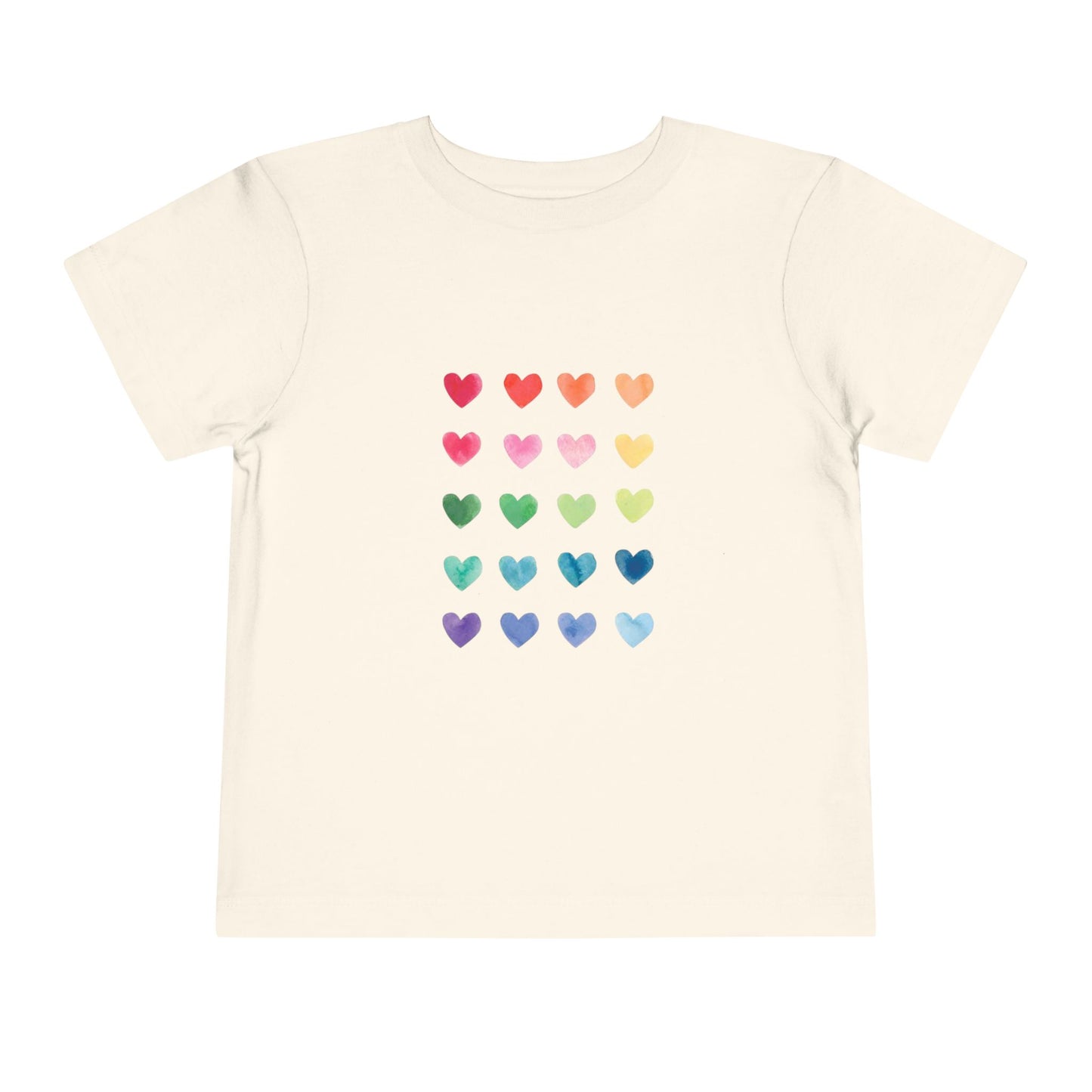 Watercolor Hearts Toddler Tee - Cute Kids T-Shirt for Celebrations
