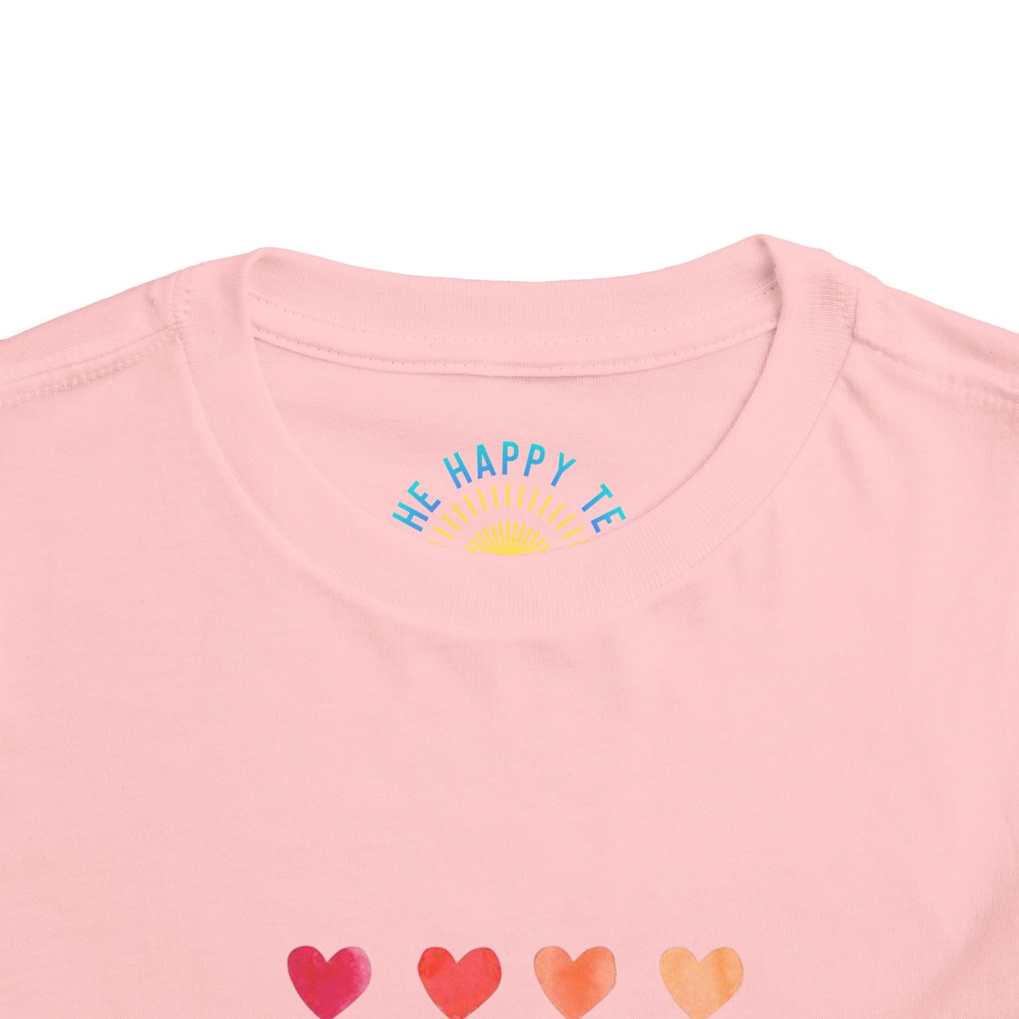 Watercolor Hearts Toddler Tee - Cute Kids T-Shirt for Celebrations