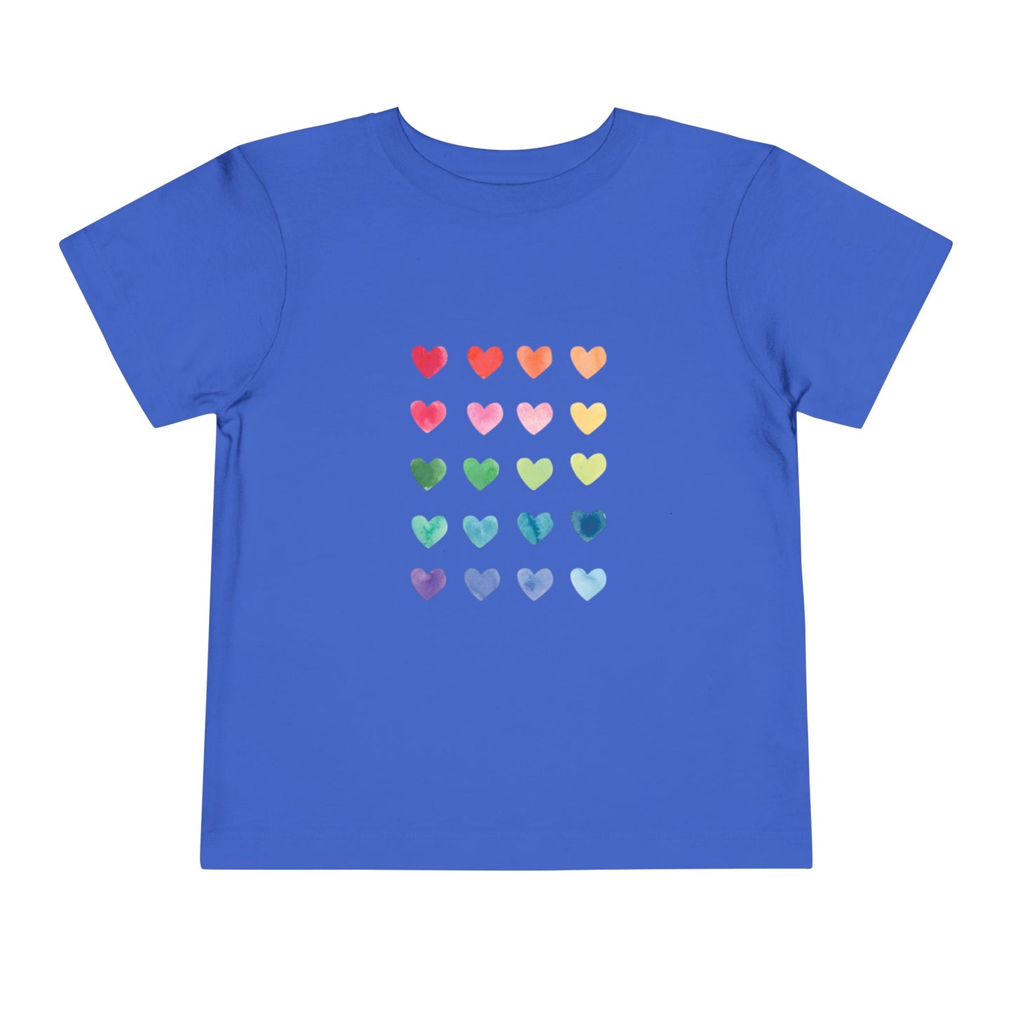 Watercolor Hearts Toddler Tee - Cute Kids T-Shirt for Celebrations