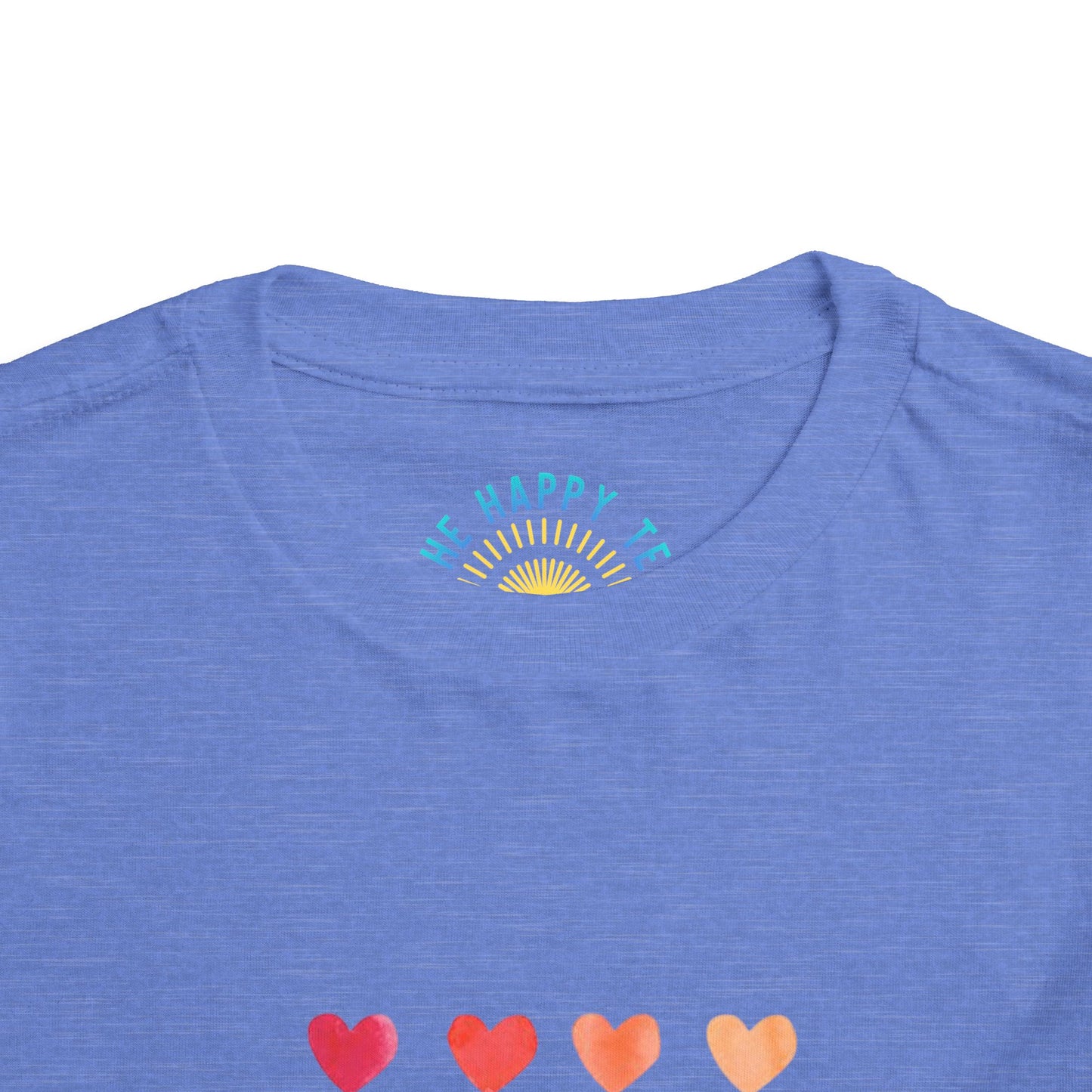 Watercolor Hearts Toddler Tee - Cute Kids T-Shirt for Celebrations