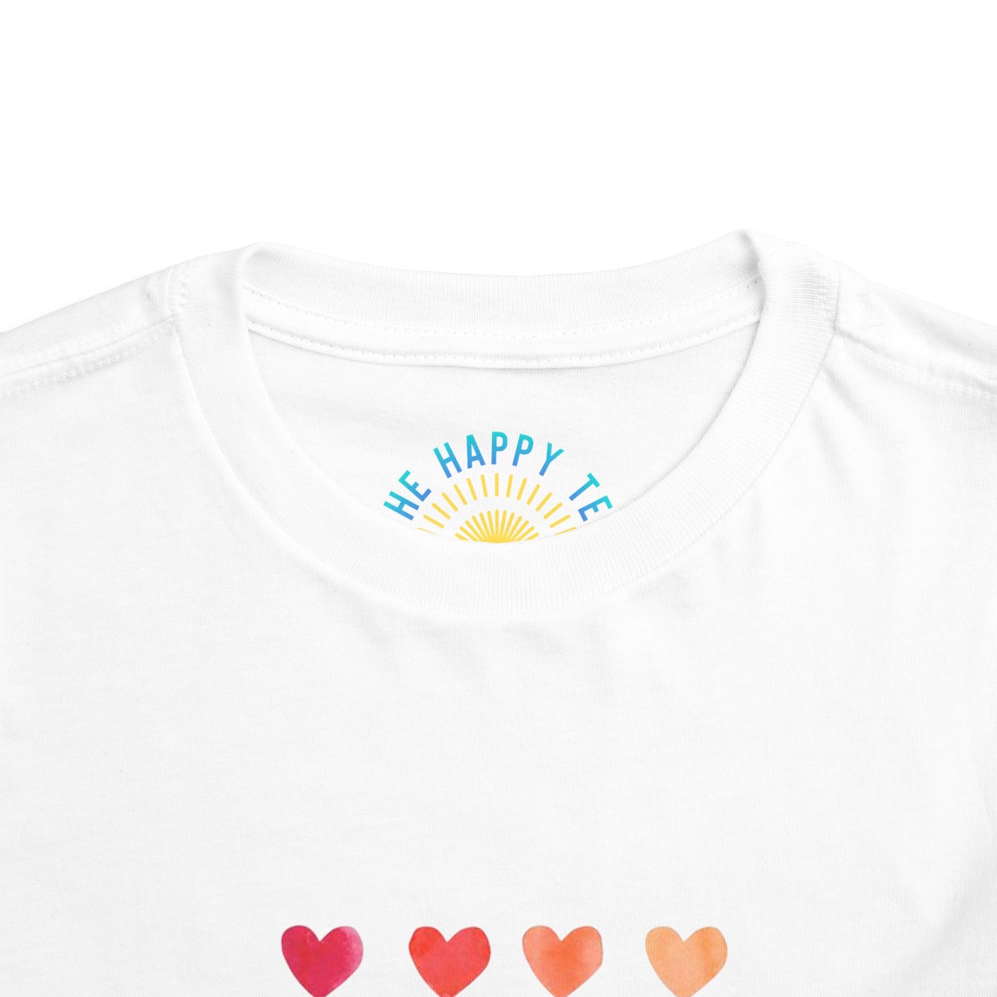 Watercolor Hearts Toddler Tee - Cute Kids T-Shirt for Celebrations