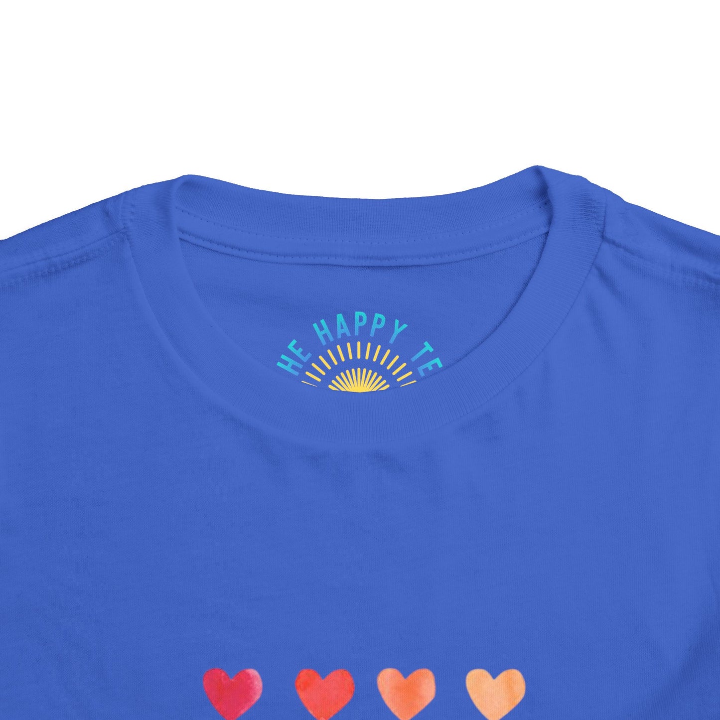 Watercolor Hearts Toddler Tee - Cute Kids T-Shirt for Celebrations