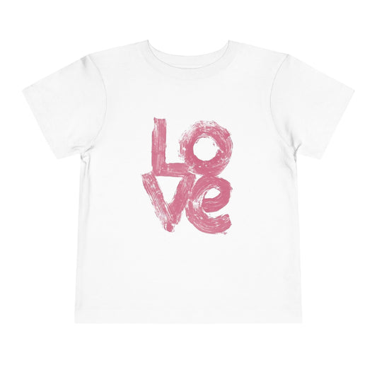Toddler Love Tee - Cute Short Sleeve T-Shirt for Kids | Perfect for Valentine's Day & Everyday Wear